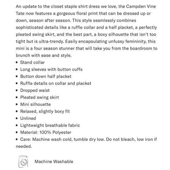 TUCKERNUCK Black Campden Vine Tate Dress NWT Size Medium - Picture 10 of 12